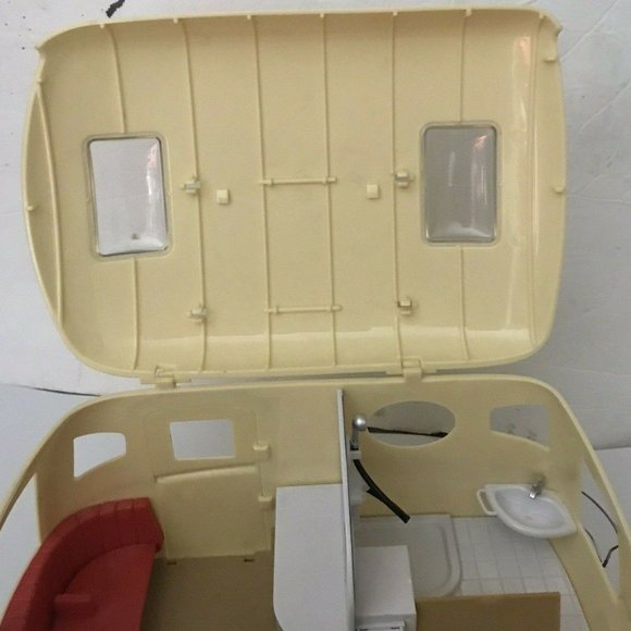 Calico Critters Caravan Family Camper 2018 Cream Green Model #CC2134 - Picture 13 of 14